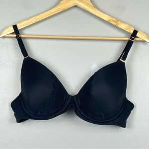 Soma black Embraceable Perfect Coverage underwire lace trimmed bra, 36C.